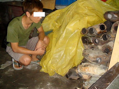 斗南分局破獲汽車觸媒轉換器竊盜案(圖)