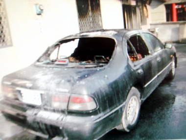 魚池村民與妻子口角憤而燒車洩忿(圖)