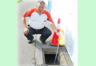 台中大里路旁排水溝蓋頻頻失竊(圖)