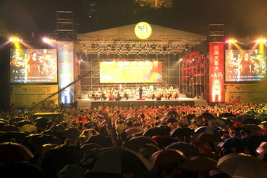 日月潭湖畔於國慶日前夕辦大型音樂廳(圖)