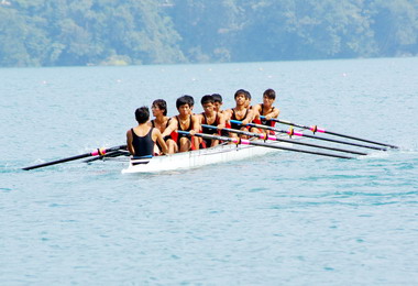 全運會划船輕艇競賽日月潭登場(圖)