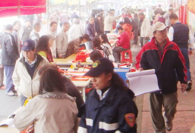 書法家水里揮毫春聯苗木免費Fun送(圖)