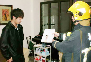 嘉市瓦斯熱水器熱水管爆裂幸無人傷亡(圖)