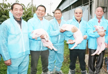 胡志強至外埔區視察紅龍果產銷(圖)