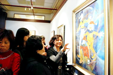 港區藝術中心展出楊玉梅膠彩展(圖)