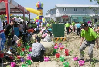 杉林大愛園區植樹活動 建構環境教育模範社區(圖)