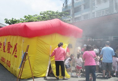 水里分隊辦防火防災宣導(圖)