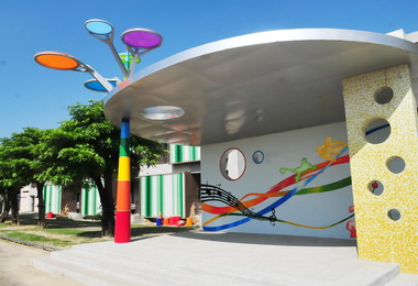 嘉縣六美國小新建教學大樓落成剪綵(圖)