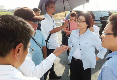 雲林縣長蘇治芬會勘地方建設(圖)