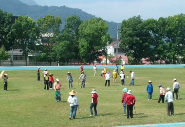 南投縣槌球賽水里國中舉行(圖)
