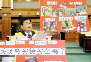 市議會消防安檢出包議員：督導不周(圖)