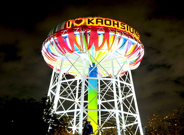 高雄52年來第一次自來水塔彩繪(圖)