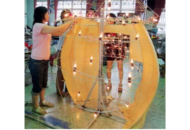 迎接燈會水里國小辦種子教師花燈研習(圖)