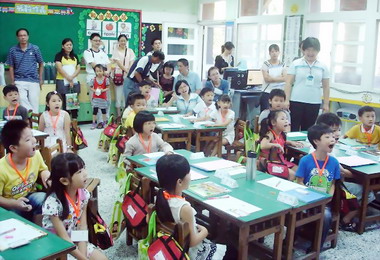 斗六市雲林國小進行新生輔導與家長坐談(圖)