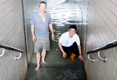 中市沙鹿陸橋地下道淹水有待解決(圖)