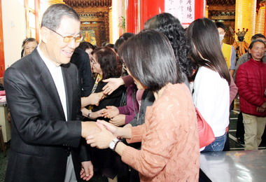 前副總統蕭萬長偕夫人大年初二回娘「嘉」(圖)