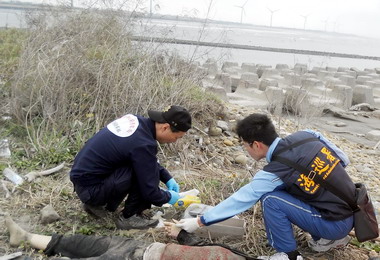中部岸際漂流無名屍等待家屬出面指認(圖)