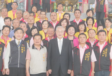 副總統吳敦義主持阿罩霧媽祖揭牌儀式(圖)