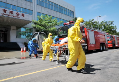 高雄加工區辦聯合演練提升緊急應變能力(圖)