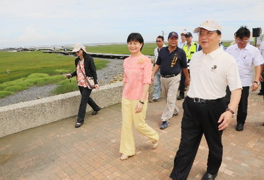高美濕地解說半島及木棧道設施啟用(圖)