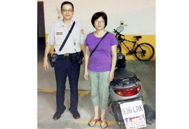警方尋獲機車民眾感謝(圖)