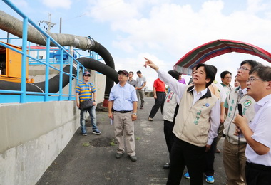 賴清德視察新市衛生排水抽水站(圖)