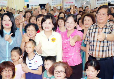 張麗善發表社會福利政見(圖)