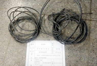 大甲警逮獲竊取灌溉用電纜線竊賊(圖)
