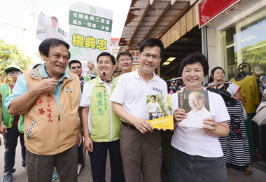 深耕基層林佳龍民調維持兩位數領先(圖)