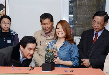 馬英九到南投瞭解明師高徒計畫實施情形(圖)