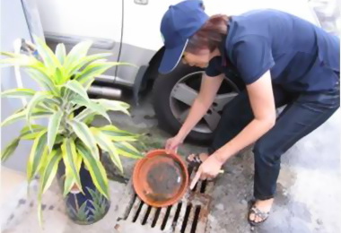 中市預防登革熱進行環境消毒(圖)