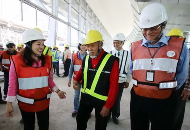 中捷工安殷鑑張嘉郡了解高鐵雲林站施工品質(圖)
