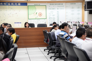 災害防救協調會縣府要求各公所加強側溝清理(圖)