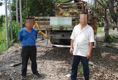竊賊駕駛吊臂車偷椰子遭警逮捕(圖)