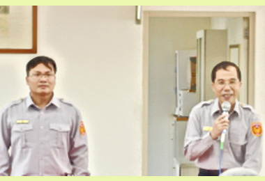 大秀派出所新任所長林雙鎮佈達(圖)
