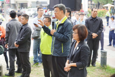 副總統候選人陳建仁為蘇治芬造勢(圖)