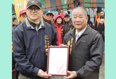 中市外埔參天宮歲末送暖獲頒感謝狀(圖)