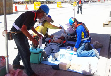 預防戶外高氣溫作業熱危害  勞檢處辦理觀摩(圖)