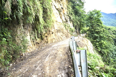 勘查竹山道路 林明溱：迅速改善(圖)