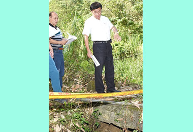 野溪護岸淘空 林明溱：儘速處理(圖)