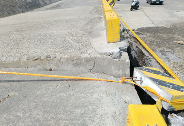 小港區中林路底海堤列警戒區 民眾勿進(圖)