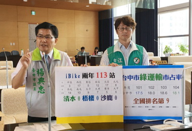 中市多區iBike多掛零議員：速拓展(圖)