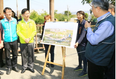 林佳龍：打造沙鹿南勢溪水綠交織生態河(圖)