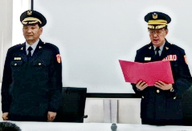 新任沙鹿分駐所長林駿騏今布達(圖)