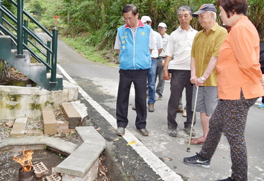 林明溱勘水里水火同源打造觀光亮點(圖)