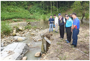 中寮野溪護岸毀損嚴重 林明溱；改善(圖)