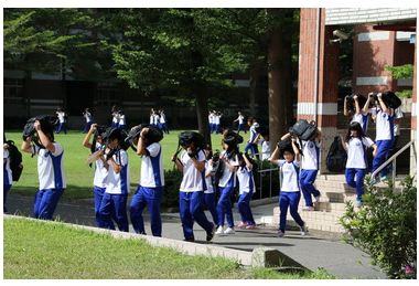 水里商工921國家防災日防震災演練(圖)