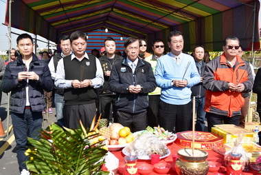 草屯立人路竣工通車林明溱謝土祭典(圖)