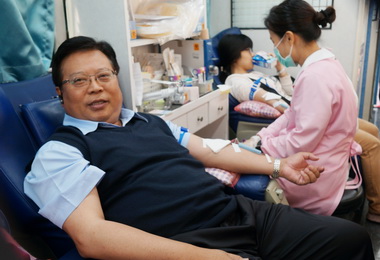 中油煉製事業部辦公益捐血(圖)