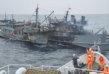 陸船越界捕撈台中海巡取締押回偵辦(圖)